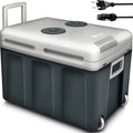  Tillvex Kühlbox Elektrisch 40L Grau Mit Rollen | Mini-Kühlschrank 230 V Und 12 V Für KFZ Auto Camping | Kühlt & Wärmt | ECO-Modus