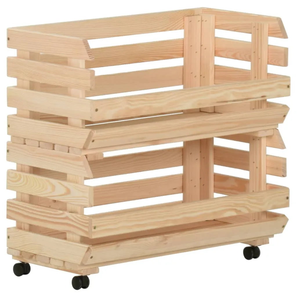  VidaXL Gemüsewagen 57x30x80 Cm Massivholz Kiefer