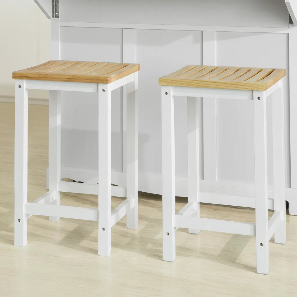  SoBuy 2er Set Stuhl Holzstuhl Essstuhl Küchenstuhl Hocker Zum Küchenwagen 2xFST29-WN