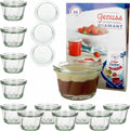  12er Set WECK Gugelhupf Glas Sturz-Form 165ml + 12x Glas-Deckel + Heft