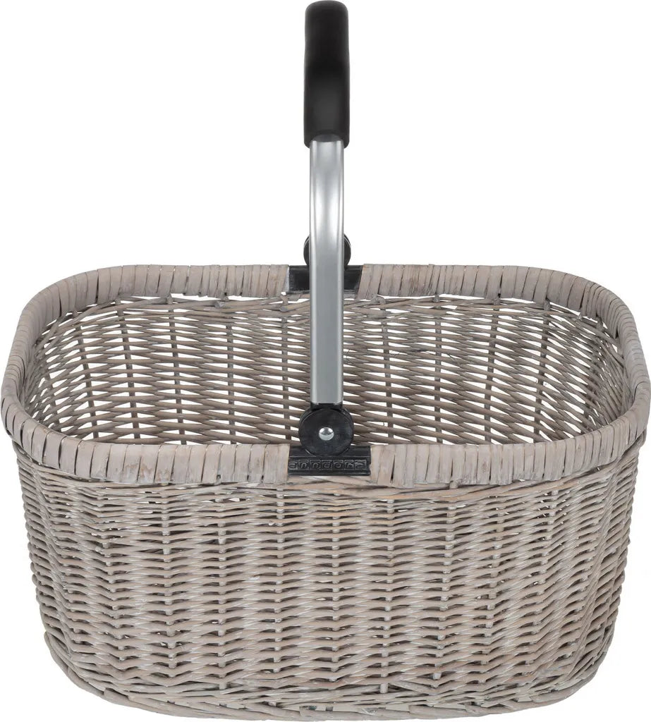  Einkaufskorb Nachhaltig Stabil Natur - Weide 22 L Beige 46,5 X 31 X 29 Cm - Grau