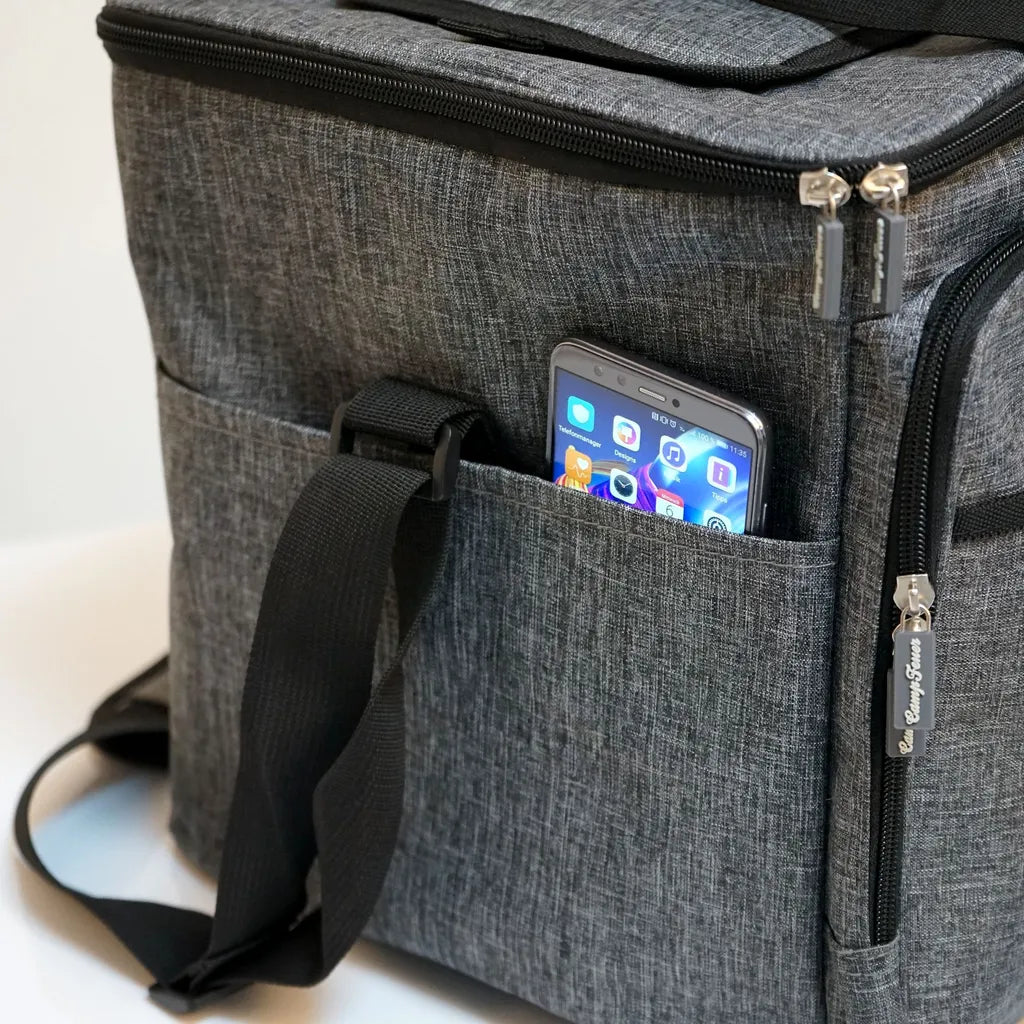  CampFeuer Kühltasche 30 Liter, Grau-meliert, Leicht Und Wasserdicht
