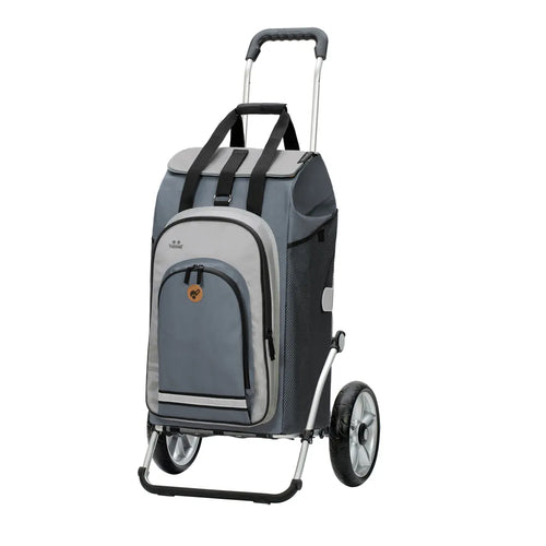  Andersen Royal Shopper Alu Klappbar Mit Kugellagerrad Ø 25 Cm Und 62 Liter Tasche Hydro 2.0 Grau Mit Kühlfach
