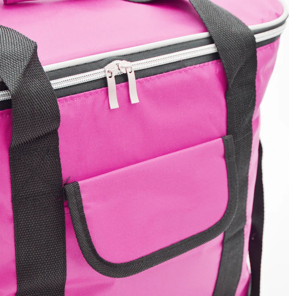  Kühltasche 30L Mit Schultergurt, XXL Isolier Kühlbox - Fuchsia/ Pink