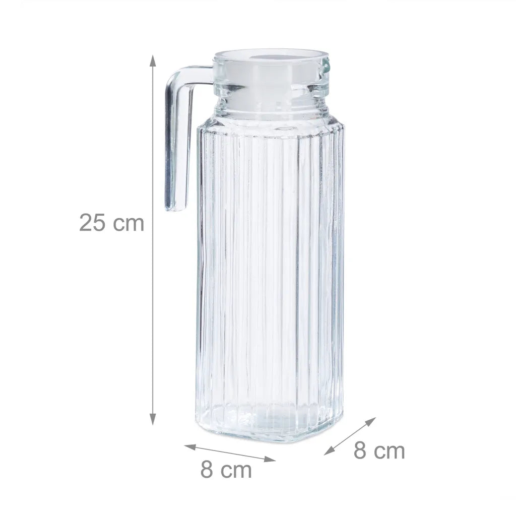  Relaxdays Saftkrug Glas 1 L