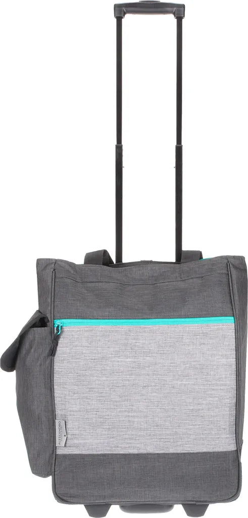  Trolley Einkaufstrolley Einkaufsroller Alessandro Pro Shopper Mit Stabilem Stand Einkaufstrolly Einkaufstasche Saunatrolley Trolly 38L 12894 Two Tone Grey Grau