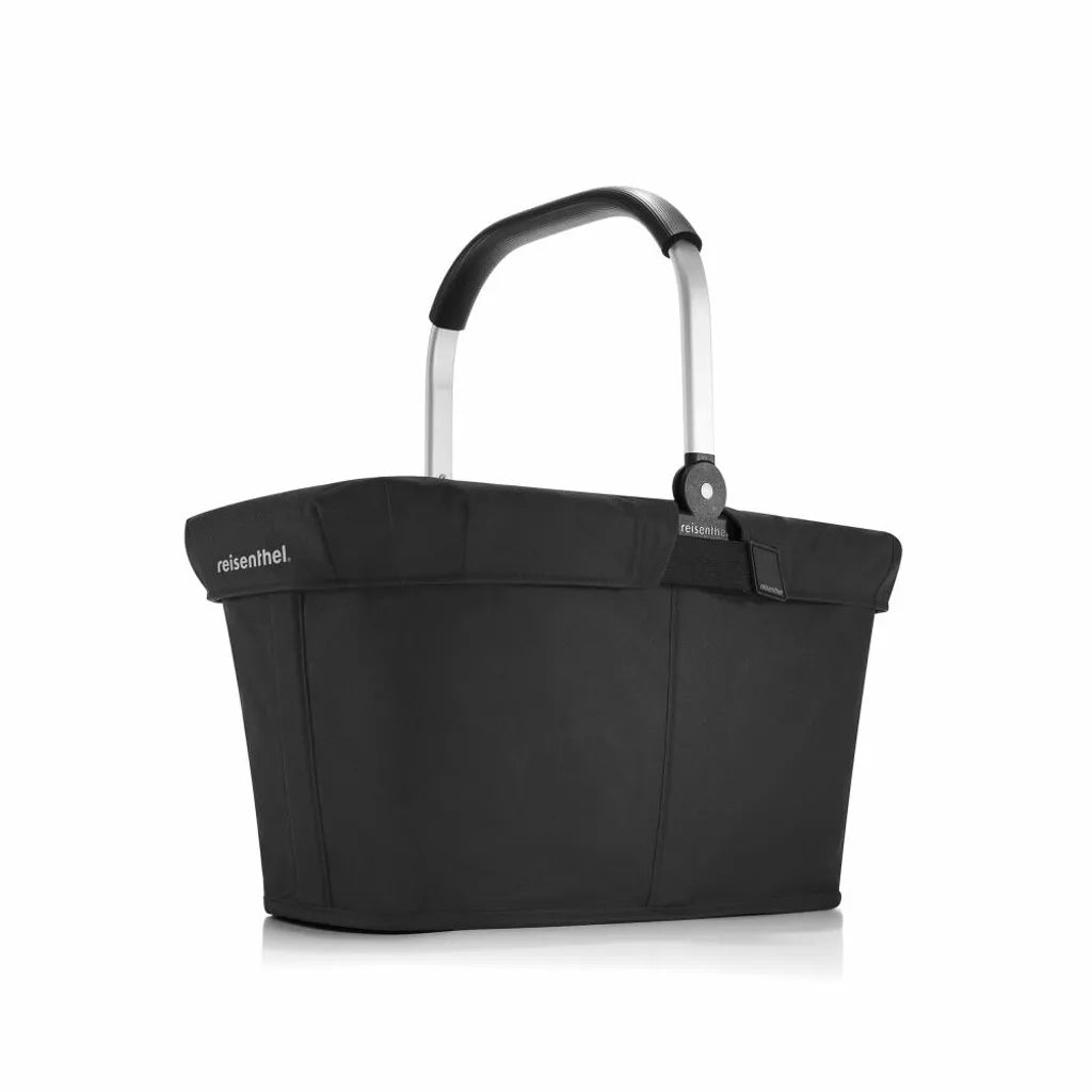  Reisenthel Carrybag Mit Cover, 2-tlg., Einkaufskorb, Deckel, Abdeckung, Korb, Polyestergewebe, Dots / Black, 22 L