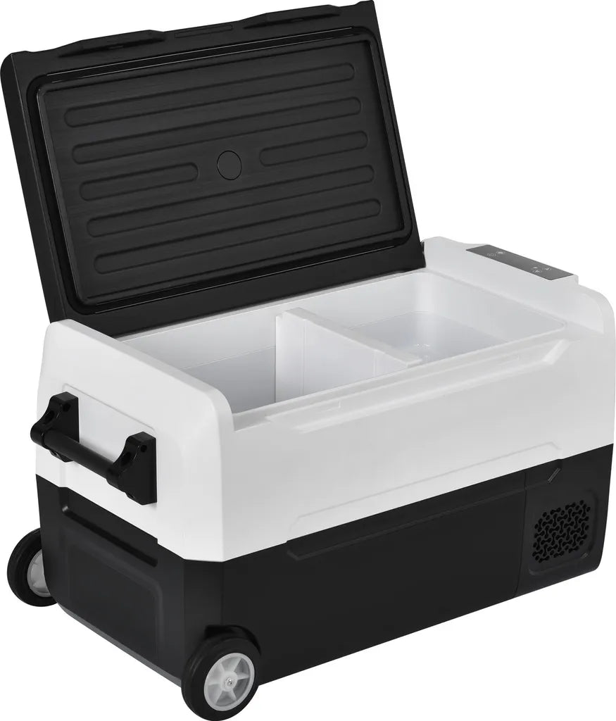  Merax Elektrisch Kühlbox Mit Kompressor 31.5L Schwarz, Mini Kühlschrank Tragbar Kühlleistung Bis -20° C, Gefrierbox 12/24 V Und 230 V Für Büro, Auto, Camping, Garten