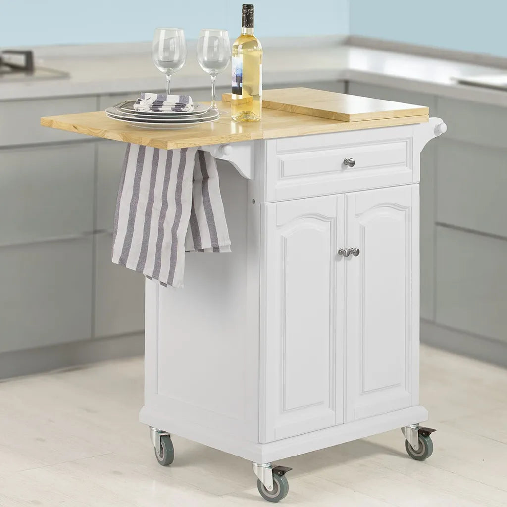  SoBuy® Servierwagen, Küchenwagen,mit Klappbare/erweiterbarer Arbeitsfläche, FKW36-WN
