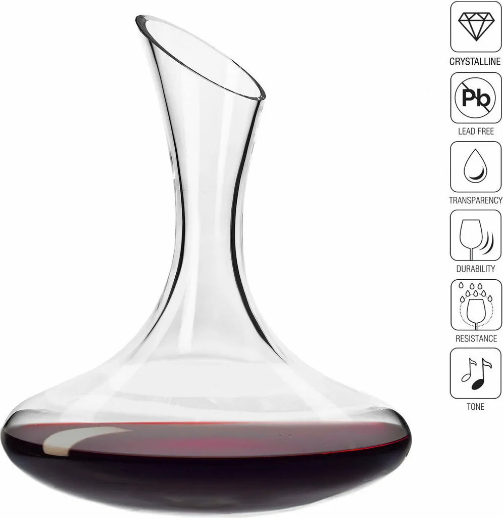  KROSNO Wein-Dekanter Wein-Karaffe | 1500 ML | Set Von 1 | Vinoteca Kollektion | Rotwein Dekantierer Dekantierkaraffe | Perfekt Für Zu Hause, Restaurants Und Partys | Zur Manuellen Reinigung