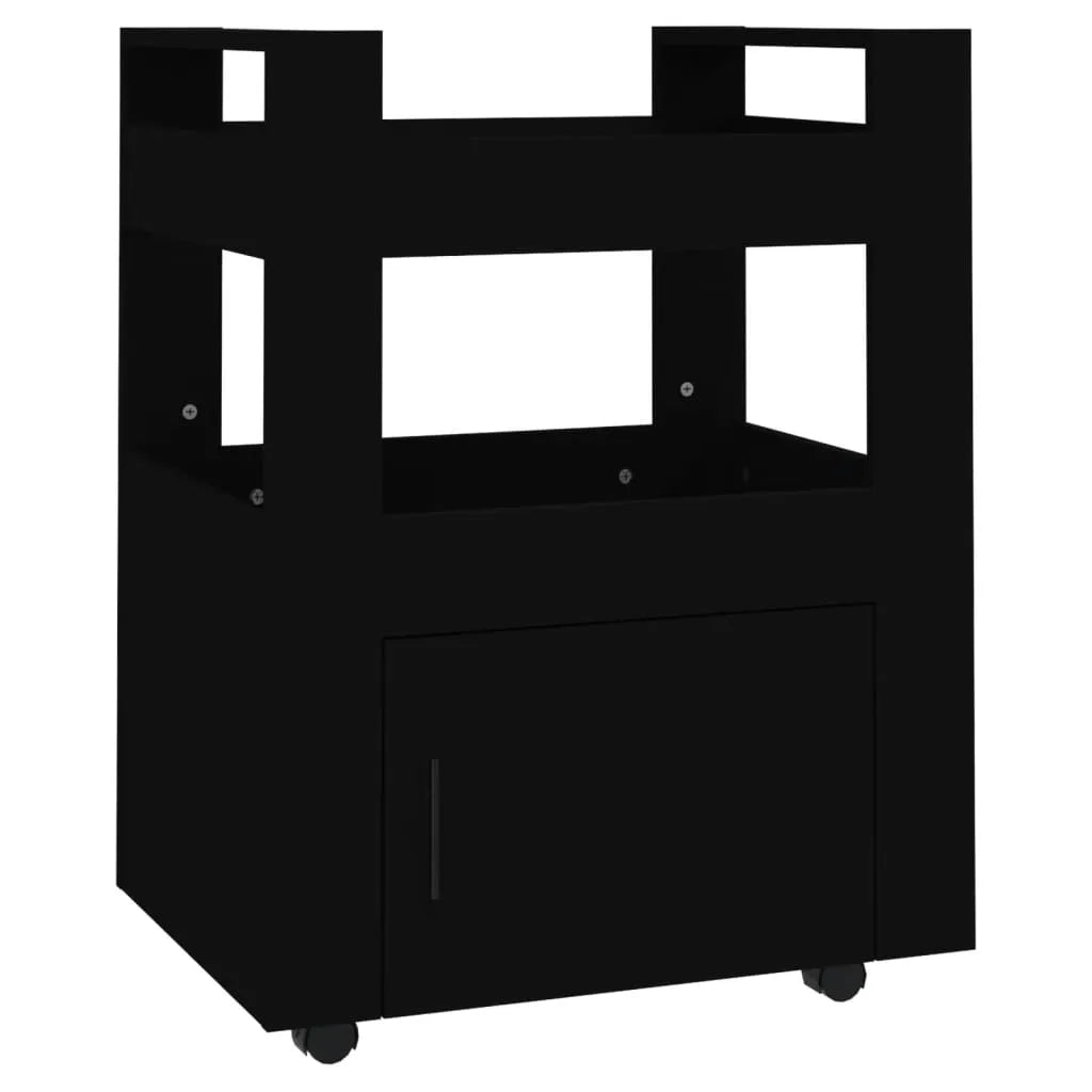  VidaXL Küchenwagen Schwarz 60x45x80 Cm Holzwerkstoff
