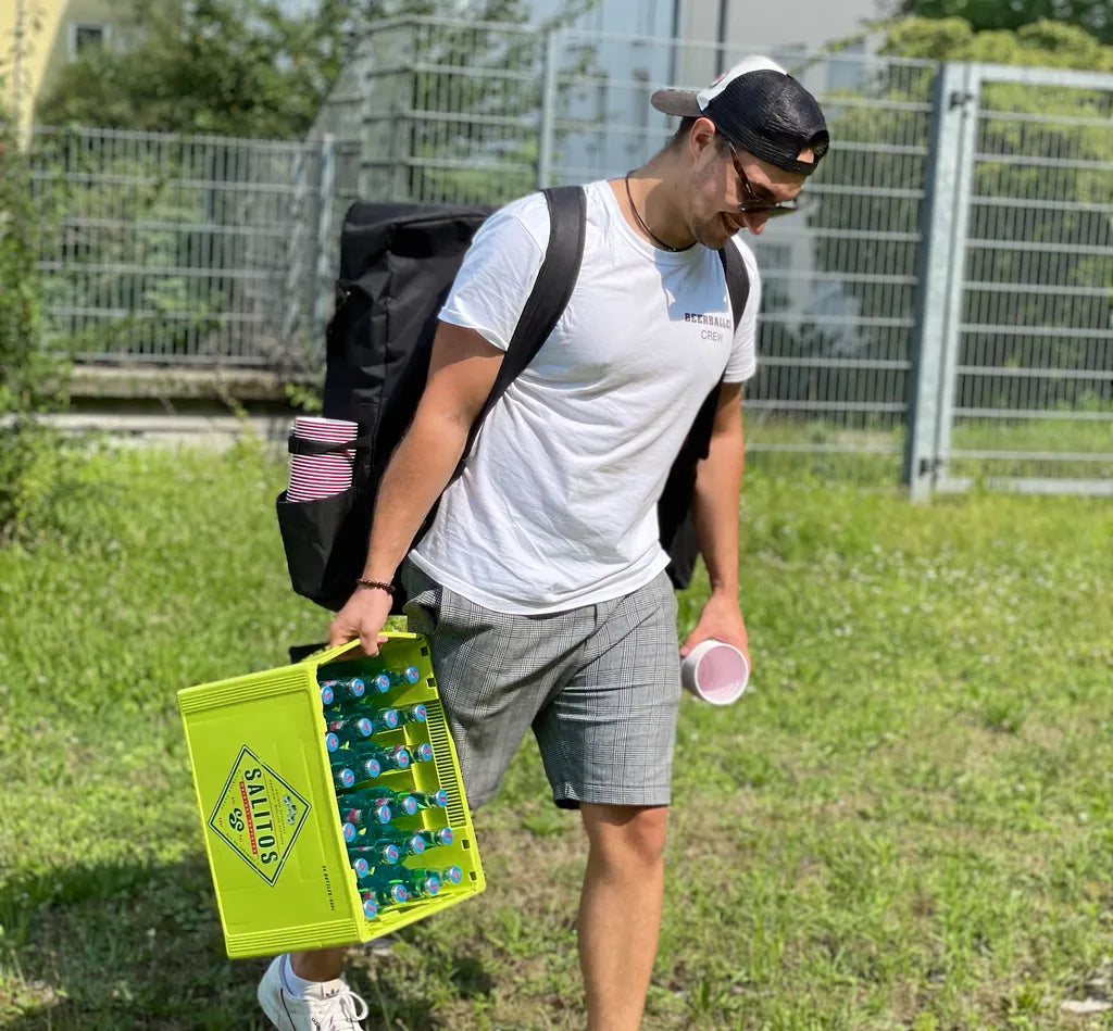  BeerBaller® Travel Bag - Beer Pong Tisch Tragetasche Inkl. Kühl- Und Becherfach