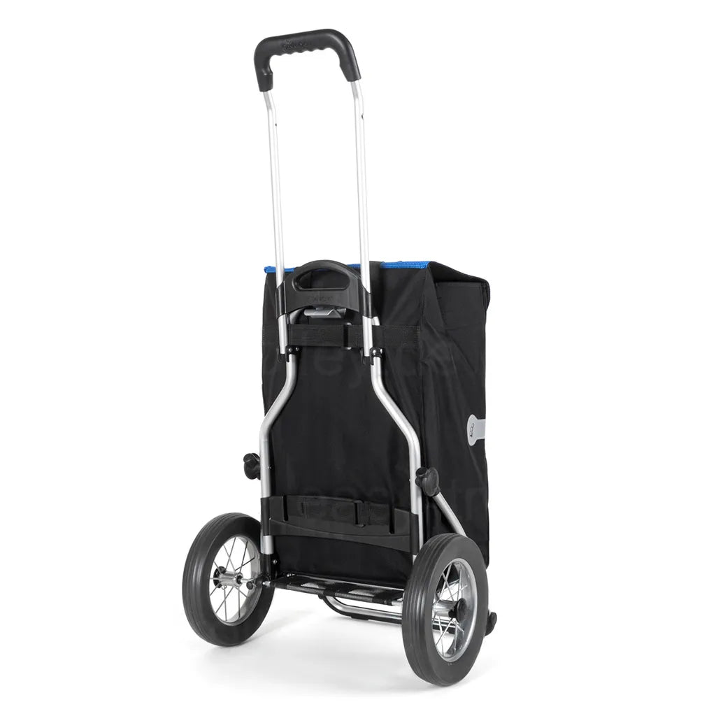  Andersen Einkaufstrolley Royal Mit Metallspeichenrad 25 Cm Und 45 Liter Einkaufstasche Wismar Schwarz/blau Mit Kühlfach, Aluminiumgestell Klappbar