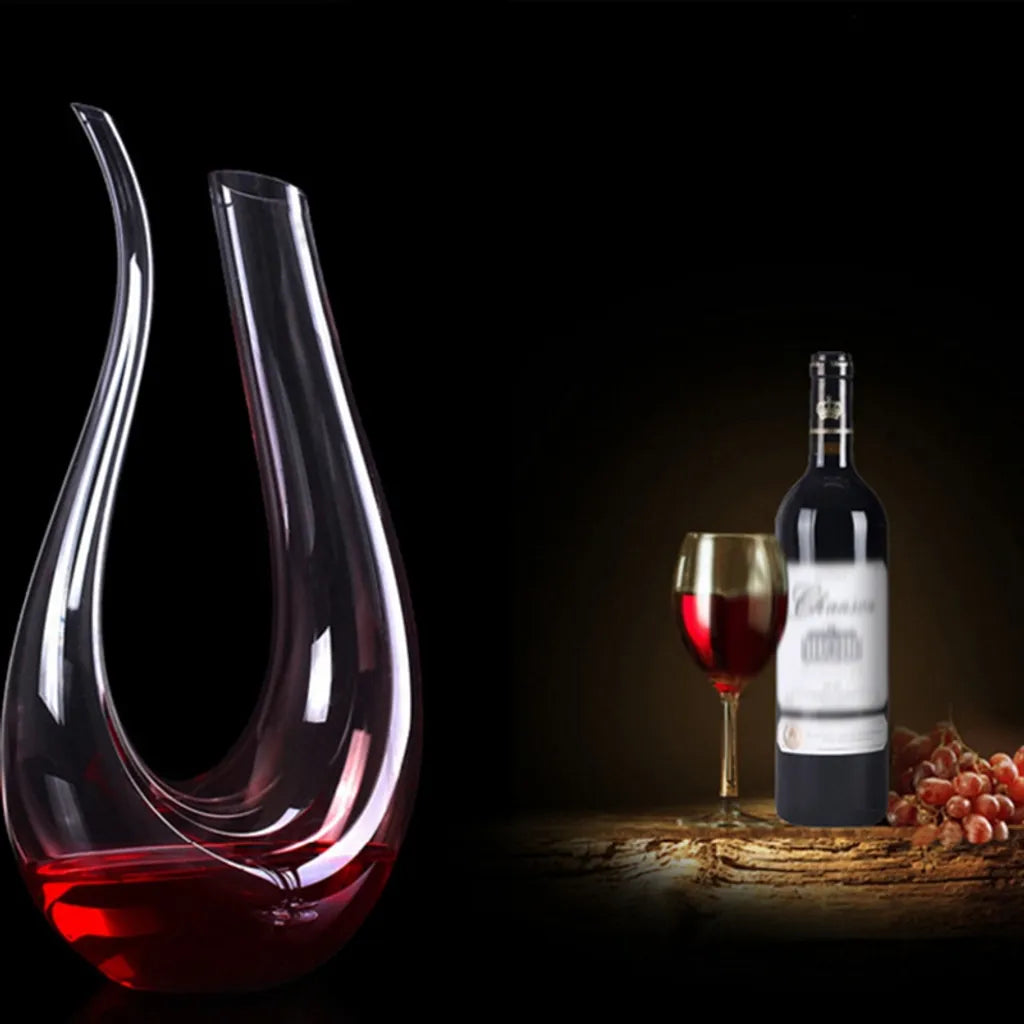  1500 Ml U Förmige Weinkaraffe Bleifreie Kristallglas Weinausgießer Rotweinkaraffe