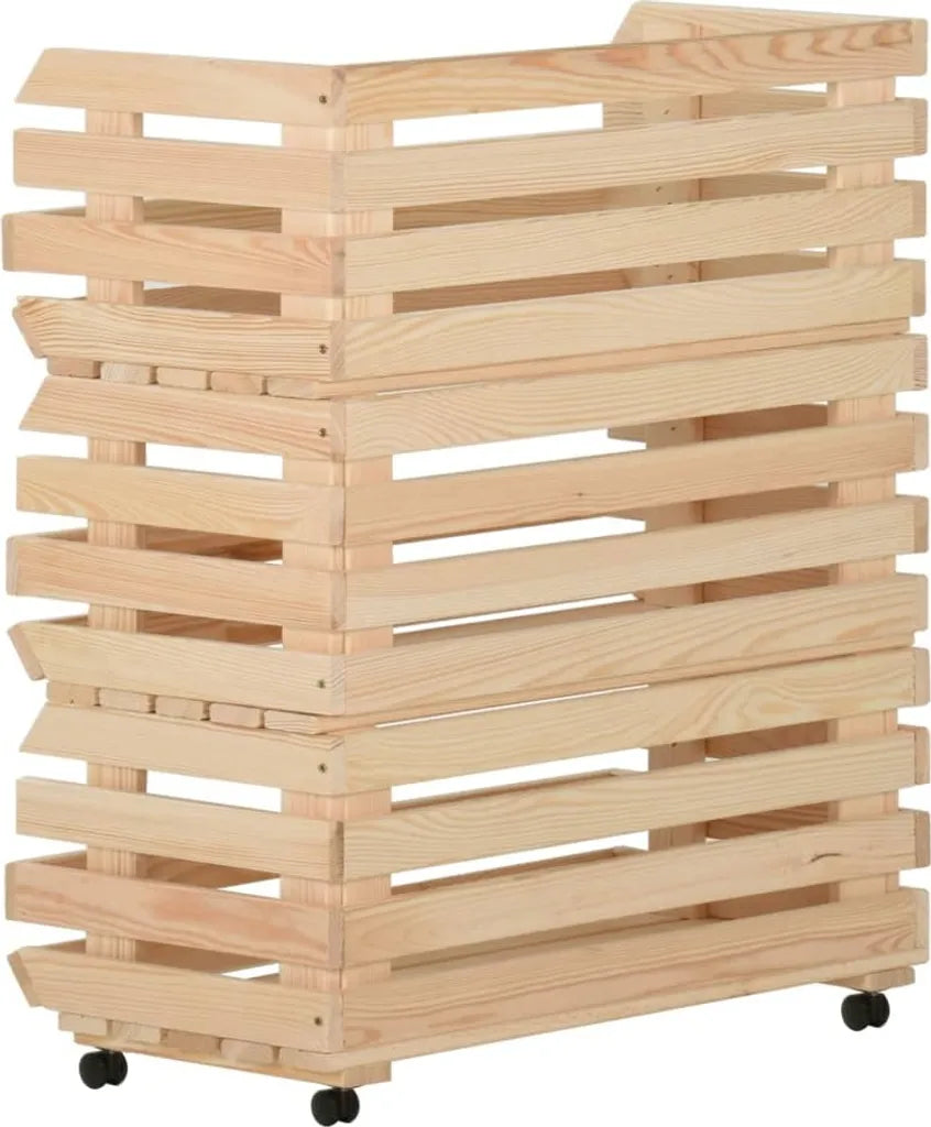  VidaXL Gemüsewagen 77x30x80 Cm Massivholz Kiefer
