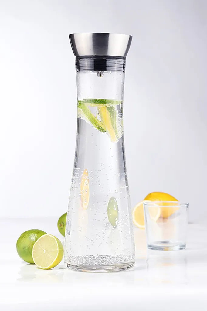  Wasserkaraffe Glaskaraffe Karaffe Wasserkrug Krug Glas Mit Sieb 1 Liter