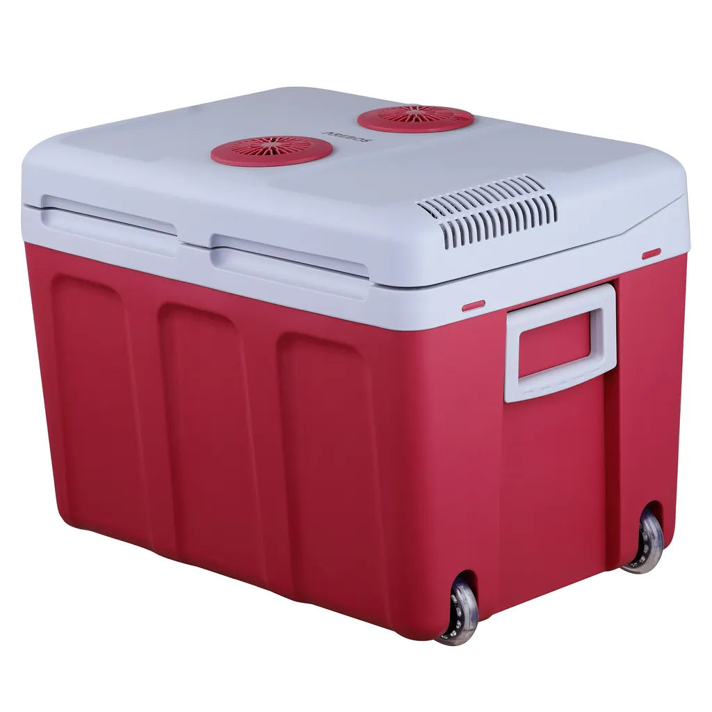  AREBOS Elektrische Kühlbox 40 Liter, Zum Kühlen Und Warmhalten, Mobil Kühlschrank Mit ECO Modus, 12/230 V Für Auto Und Steckdose
