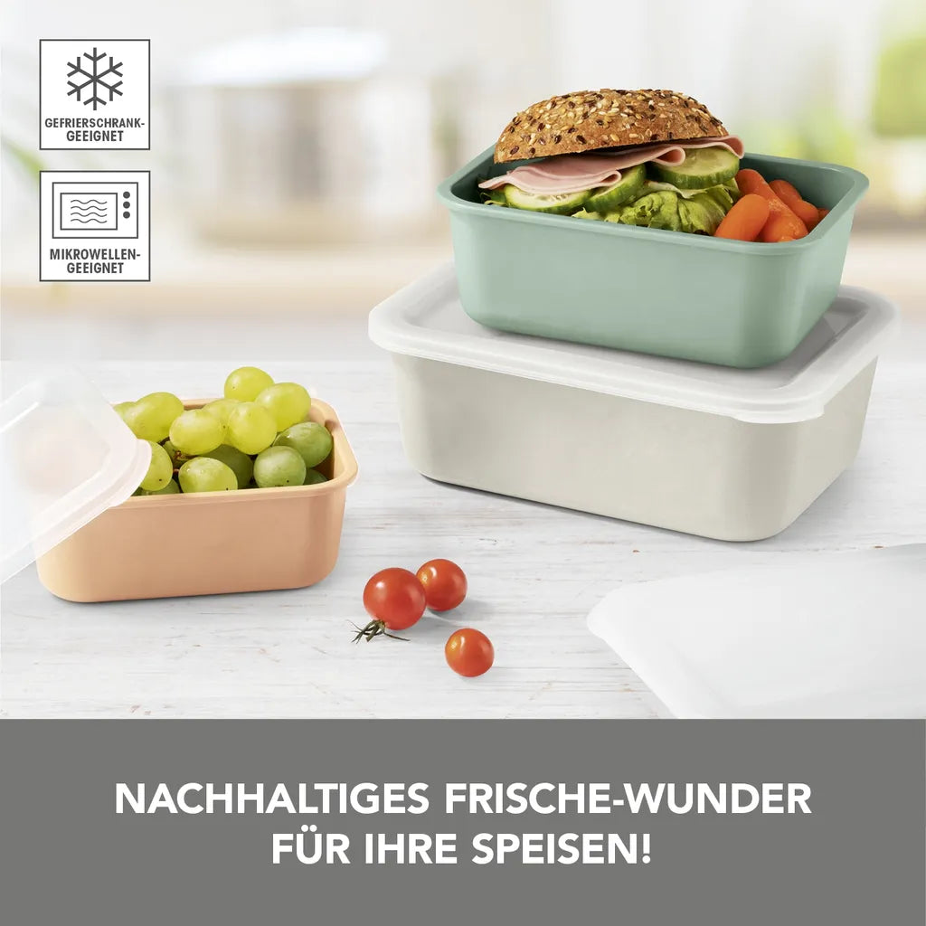  GOURMETmaxx Frischhaltedosen Aus RPET - Apricot/grau/grün