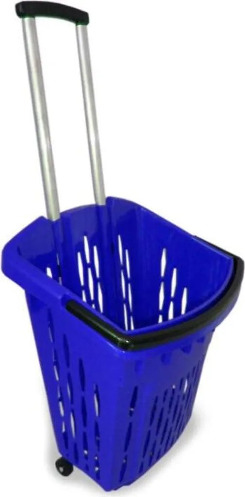  Einkaufstrolley Einkaufskorb M. Rollen 38L BLAU