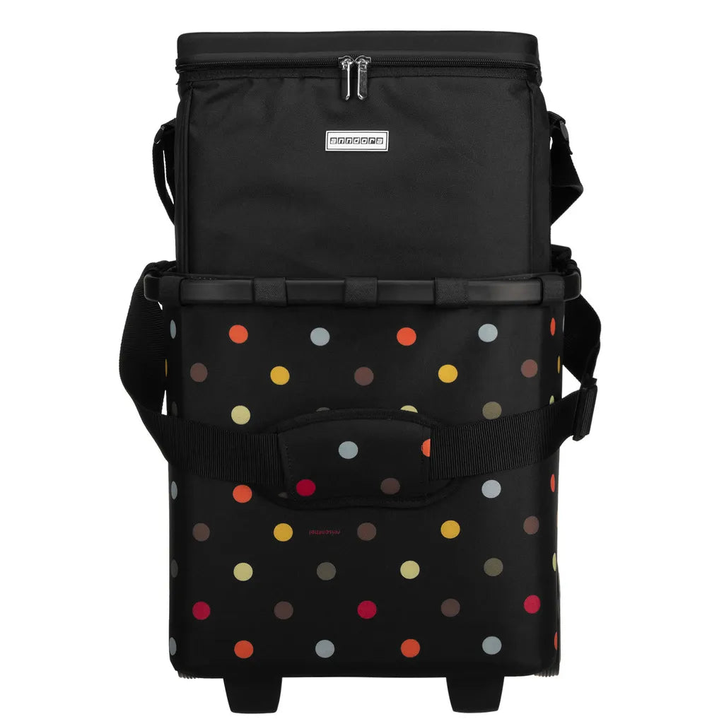  Reisenthel Carrycruiser Black Dots + Cover + Anndora Kühlbox 32 L Schwarz - Schwarz-gepunktet