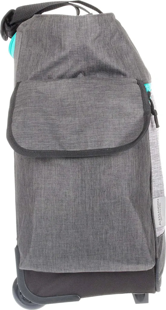  Trolley Einkaufstrolley Einkaufsroller Alessandro Pro Shopper Mit Stabilem Stand Einkaufstrolly Einkaufstasche Saunatrolley Trolly 38L 12894 Two Tone Grey Grau