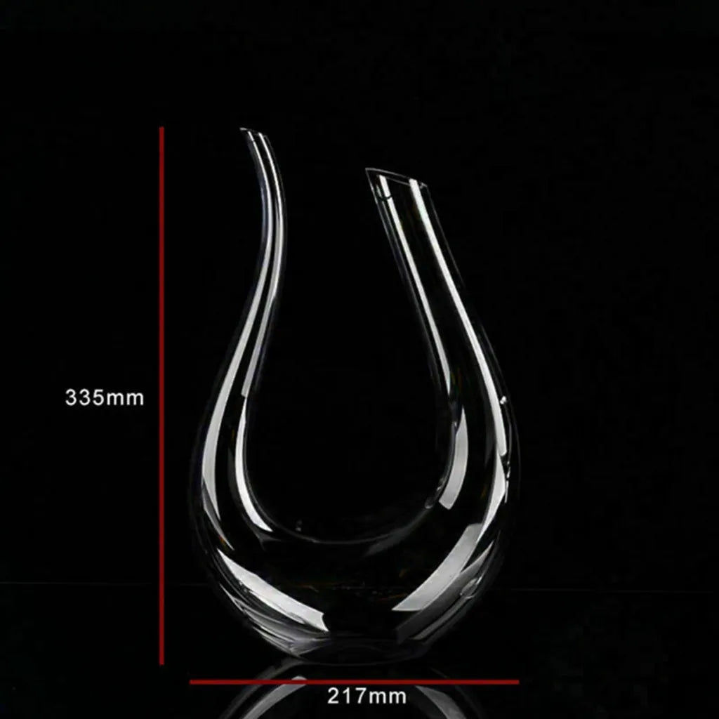  1500 Ml U Förmige Weinkaraffe Bleifreie Kristallglas Weinausgießer Rotweinkaraffe