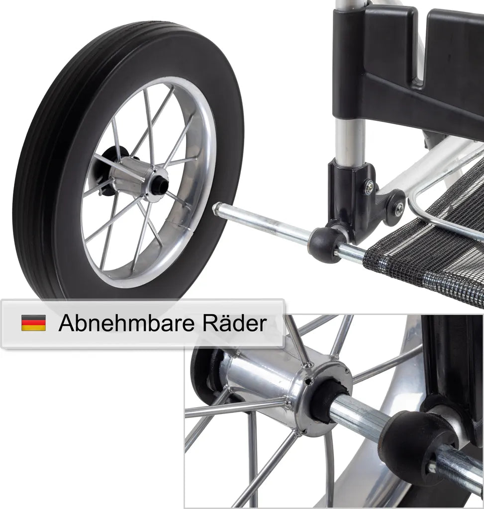  Andersen Shopper Royal Alu Klappbar Mit Metallspeichen-Rad Ø 25 Cm Und 51 Liter Tasche Hedda Schwarz