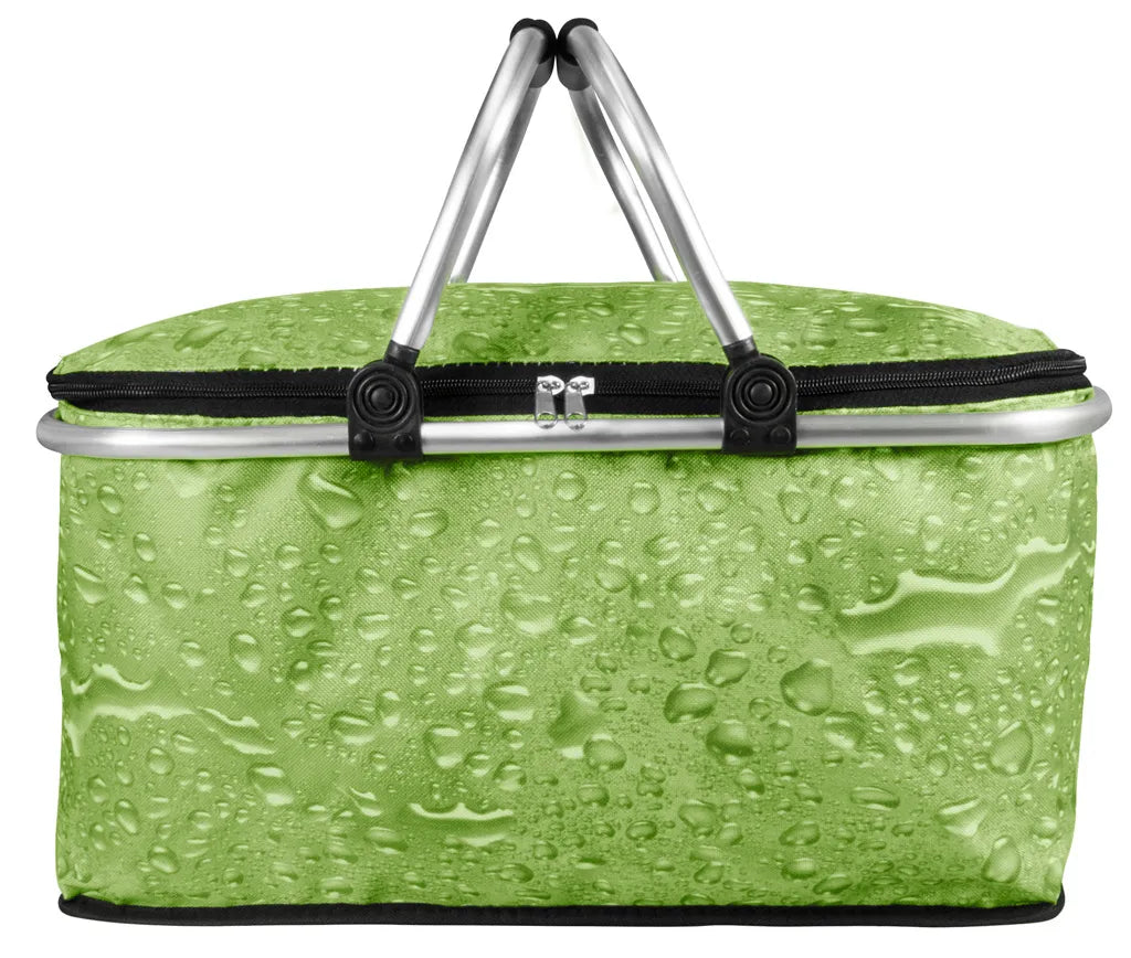  KoTaRu Thermo Kühlkorb Im Tropfendesign Einkaufskorb 30 Liter 2 Farben, Farben:Grün