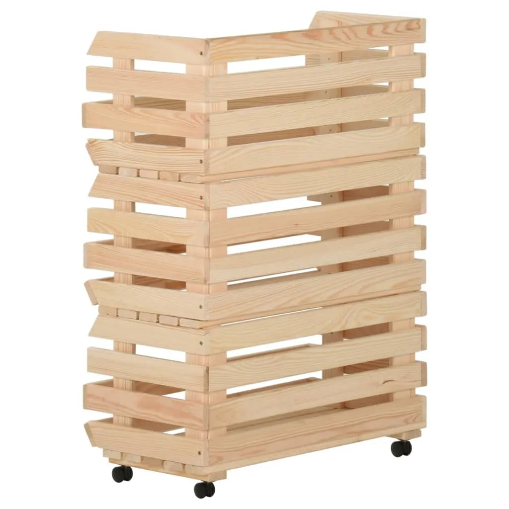  VidaXL Gemüsewagen 57x30x80 Cm Massivholz Kiefer
