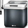  Tillvex Kühlbox Elektrisch 32L Grau | Mini-Kühlschrank 230 V Und 12 V Für KFZ Auto Camping | Kühlt & Wärmt | ECO-Modus