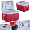  AREBOS Elektrische Kühlbox 40 Liter, Zum Kühlen Und Warmhalten, Mobil Kühlschrank Mit ECO Modus, 12/230 V Für Auto Und Steckdose
