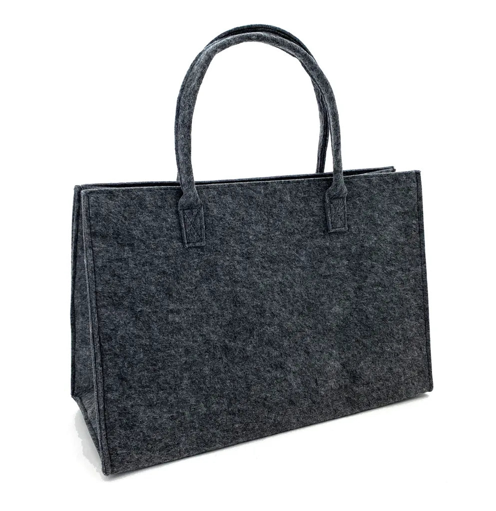  Heimtexland ® Allzweck Filztasche Shopper Tragetasche Filz Einkaufstasche Einkaufskorb Kaminholz Korb Aufbewahrung XL Tasche Typ717 Anthrazit