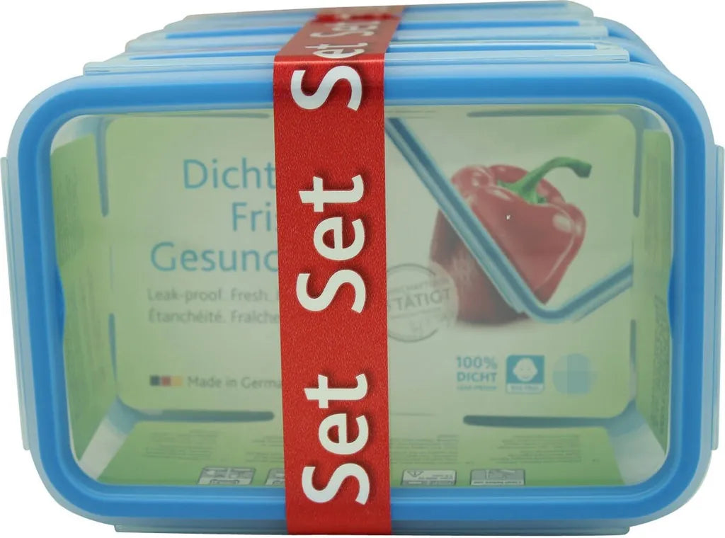  Emsa Clip & Close 3Er Set Frischhaltedosen, 3 X 1,00 L, 508558