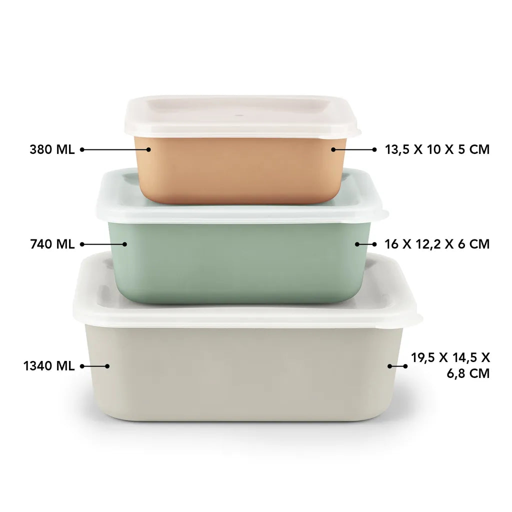 GOURMETmaxx Frischhaltedosen Aus RPET - Apricot/grau/grün