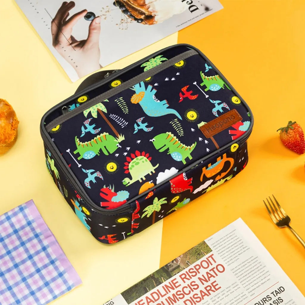  Kinder Lunchbag Picknicktasche Lunchpaket Kühltasche Mini-Isoliertasche Für Damen Herren, Studenten Dinosaurier