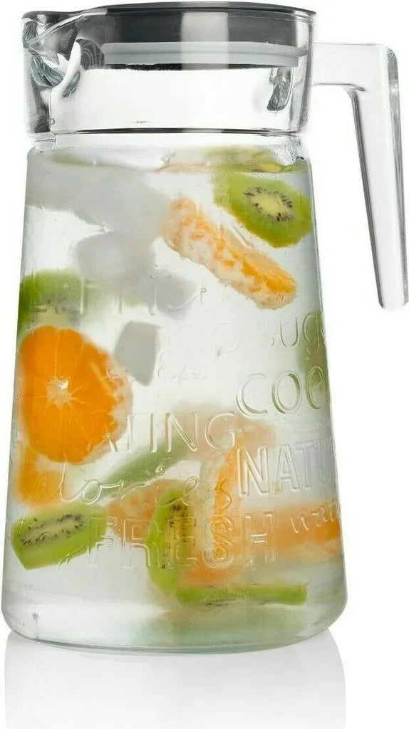 Pasabahce Glaskaraffe Krug Mit Deckel Saftkrug Wasserkrug 2L Kanne Wasser Saft City Pop