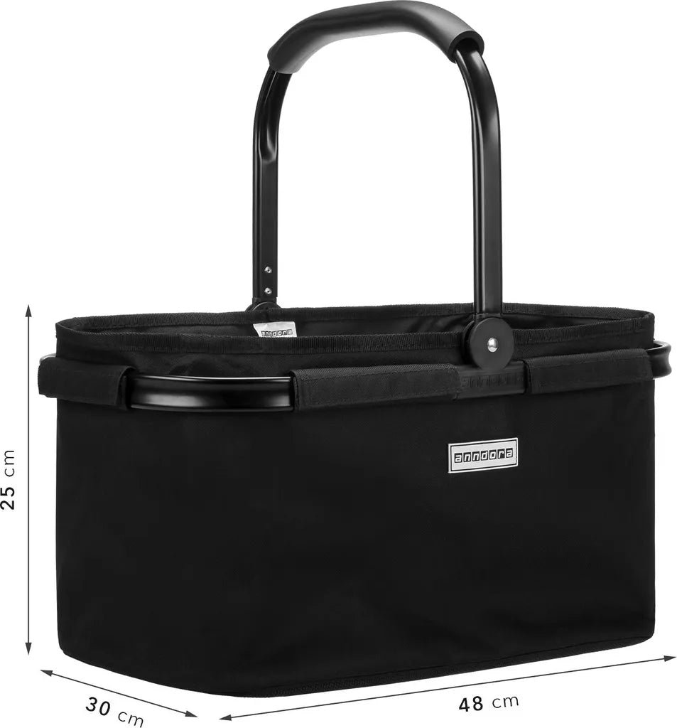  Anndora Einkaufskorb - Schwarz (22 Liter) - Schwarz