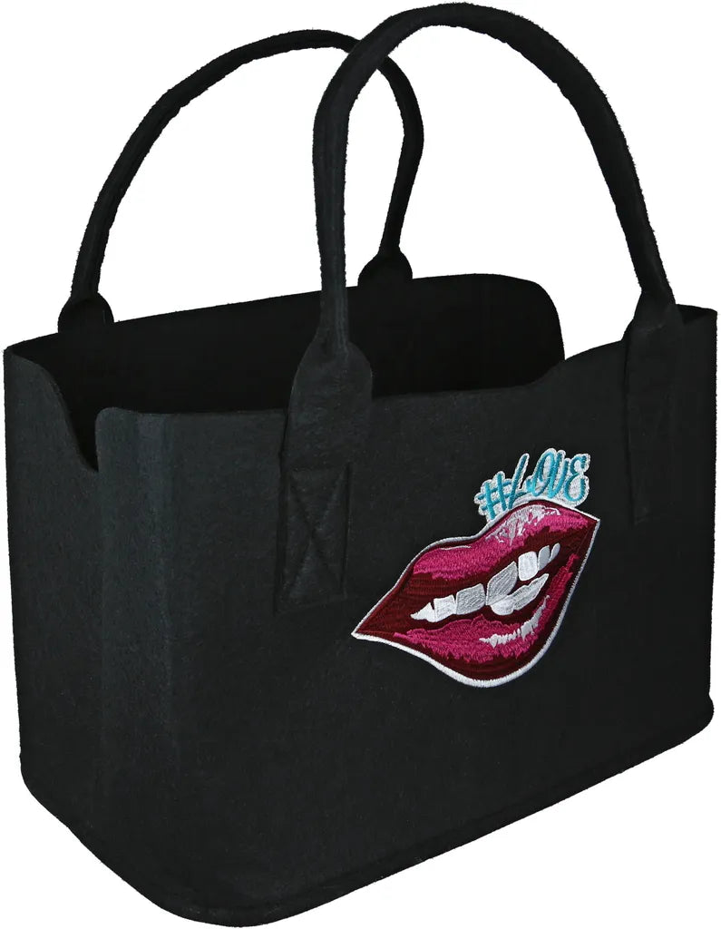  Filztasche Einkaufstasche Henkeltasche Aus Filz Im Street Art Look 40x25x26 Cm