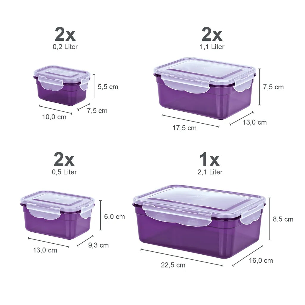  Maxxworld Frischhaltedosen Klick-it 14tl Plastik Brotdose Lunchbox Aufbewahrung Mikrowelle