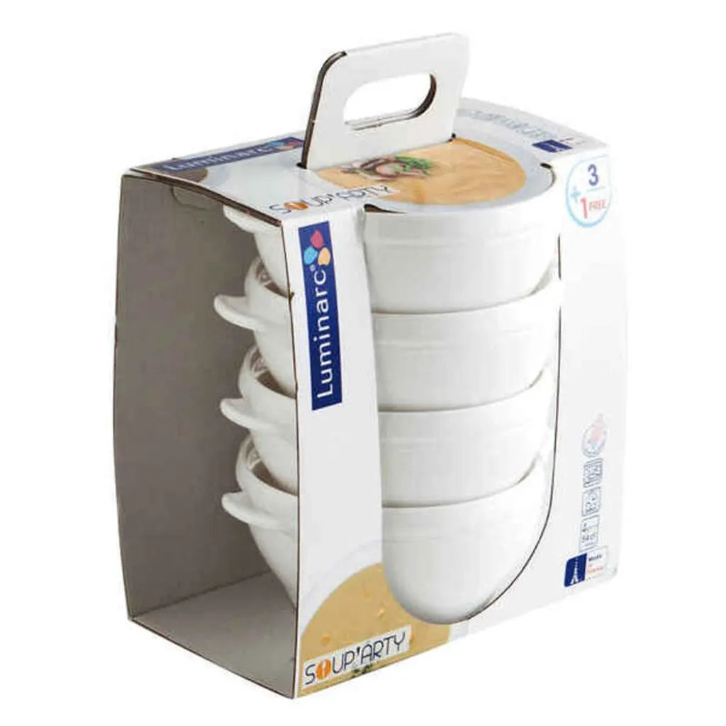  Suppenschalen-Set Luminarc Weiß Glas 54 Cl 4 Teilig
