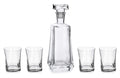 WHISKY Set KARAFFE Dekanter 0,8 L + 4 Whiskygläser 280ml Whiskybecher Saftglas
