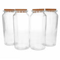  4er Set Vorratsglas Mit Kork-Deckel 1,9L Bonbons Aufbewahrungs-Behälter Dose
