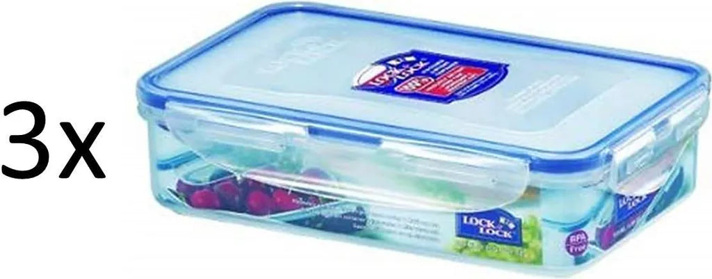  Lock & Lock 3er Set Multifunktionsbox 800ml, Frischhaltedose Mit Ablaufgitter HPL816T X 3