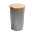  KESPER Vorratsdose, Kunststoff Mit Bambusdeckel, Grau, Ø 11,5 Cm, Höhe: 18,7 Cm, 32601