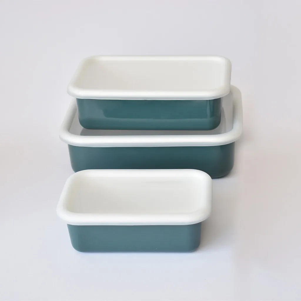  HoneyWare Frischhaltedose Color Line L 1,35l Flach Petrol Emaille