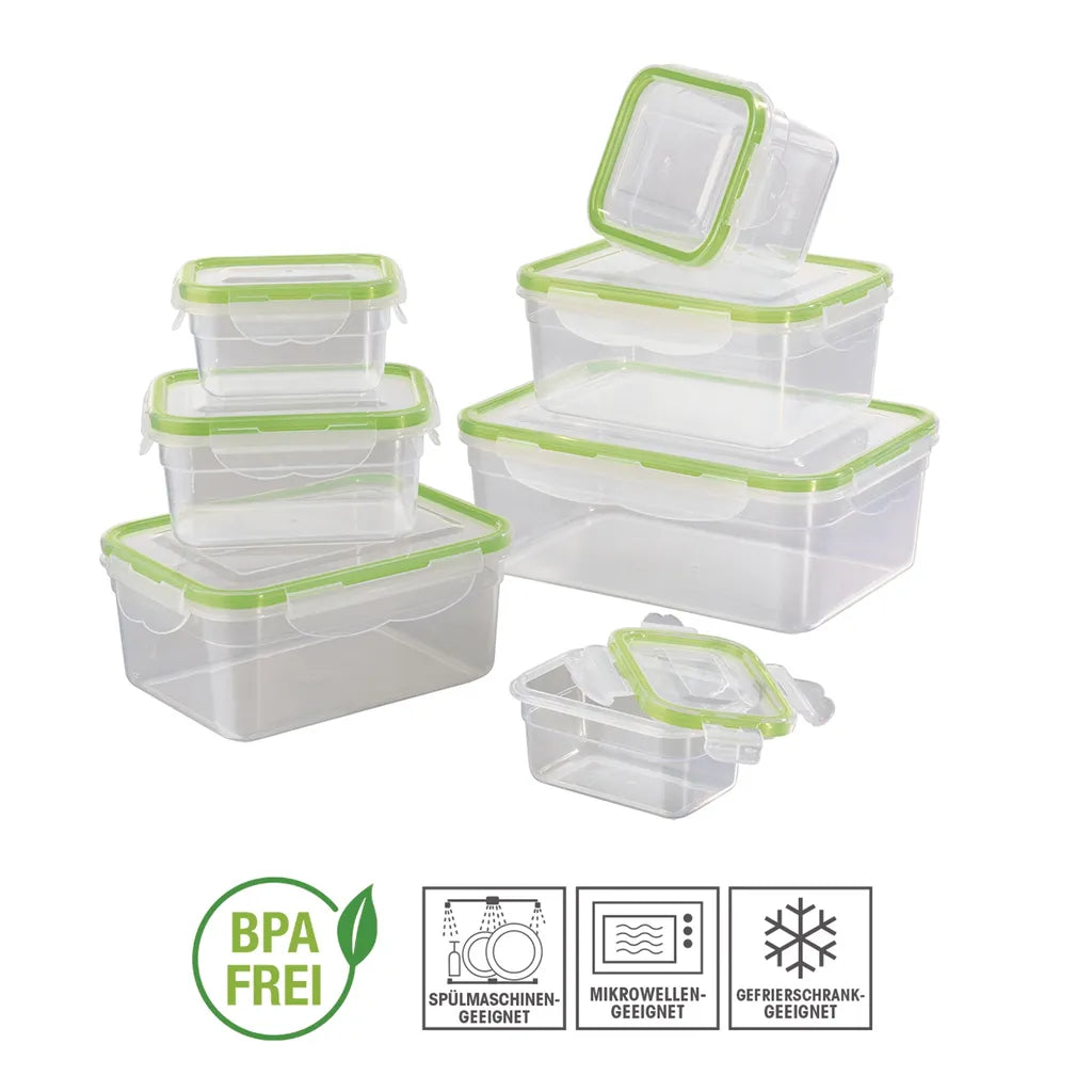  Frischhaltedosen Set Klick-It Gefrierdosen Lunchbox Brotdose Dose 14 Tlg. Klar