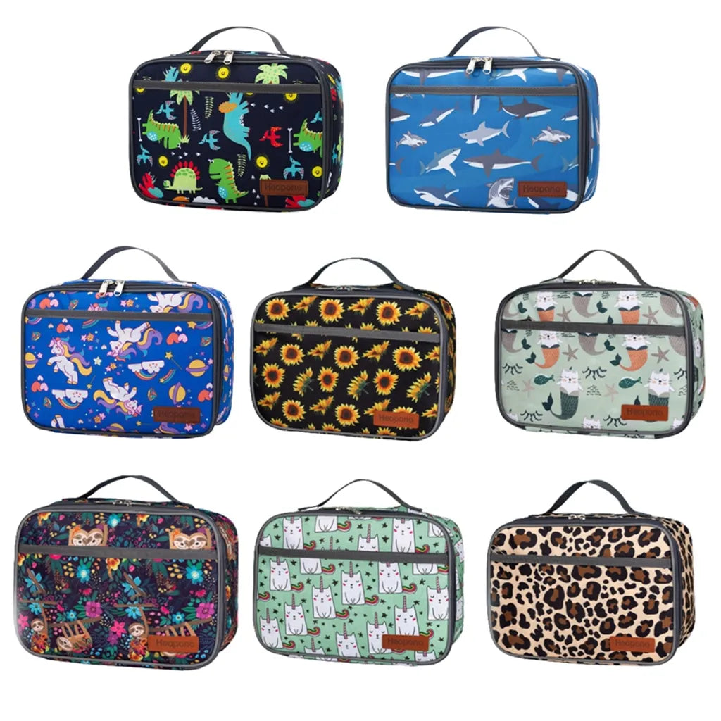  Kinder Lunchbag Picknicktasche Lunchpaket Kühltasche Mini-Isoliertasche Für Damen Herren, Studenten Dinosaurier