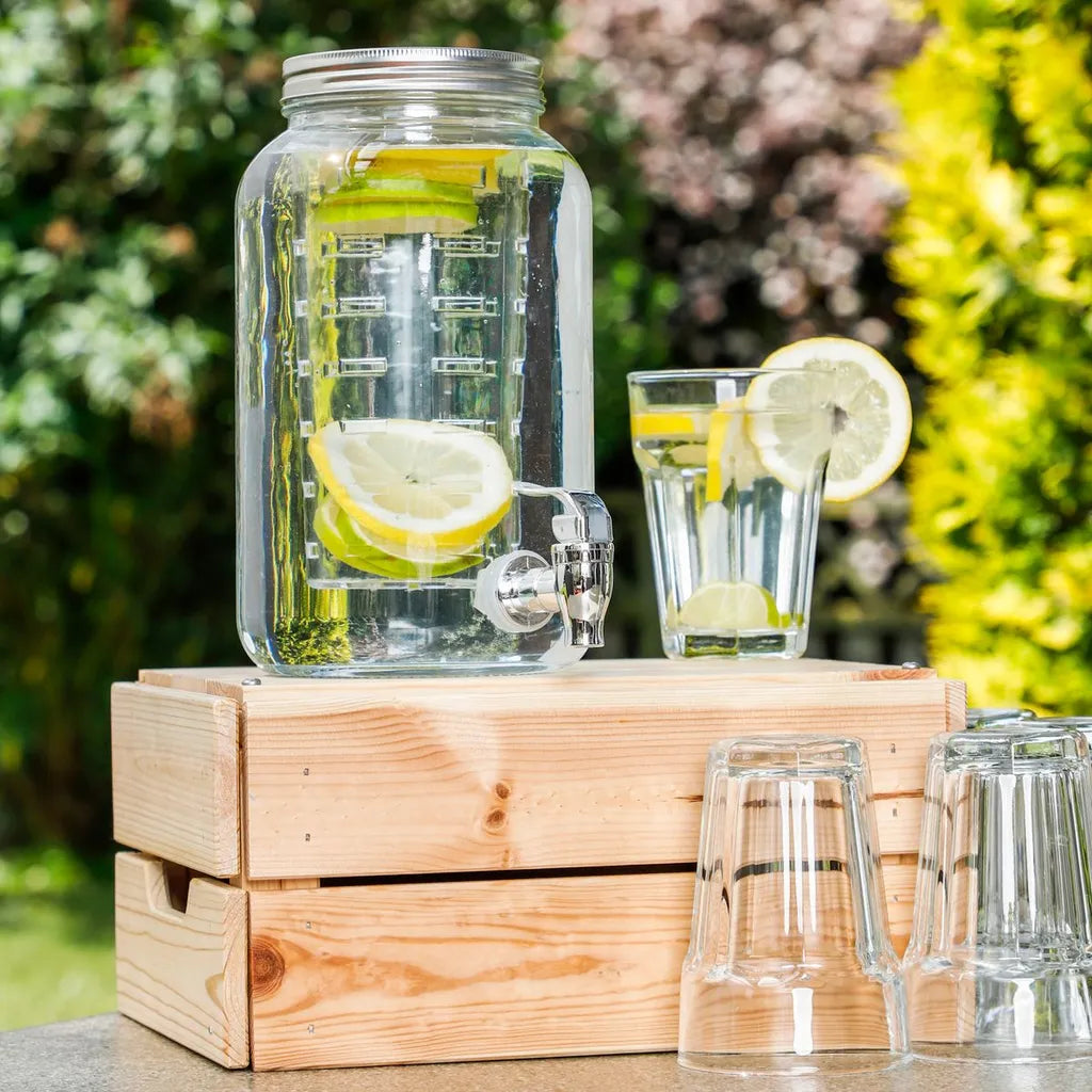  Getränkespender Mit Kühleinsatz Wasserspender Fruchteinsatz Mit Zapfhahn 3,5 L