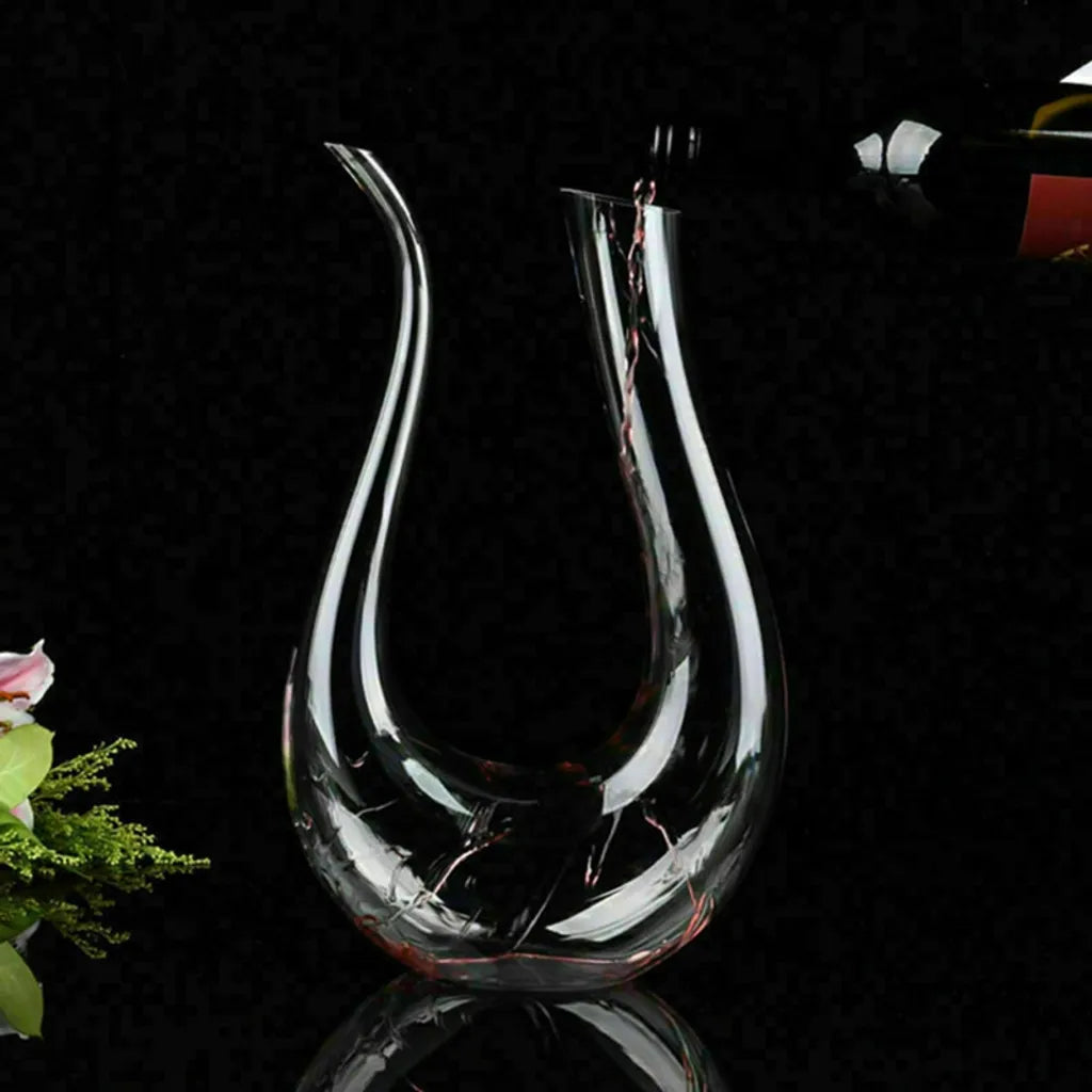  1500 Ml U Förmige Weinkaraffe Bleifreie Kristallglas Weinausgießer Rotweinkaraffe
