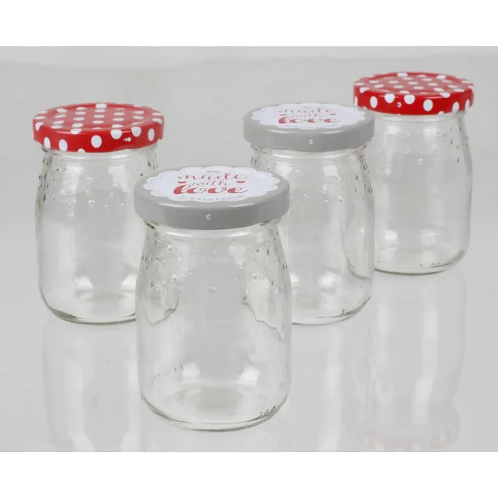 Omega 8x Einmachgläser 200ml Set 4er Vorrat Einwecken Konserven Gurken Schraubdeckel